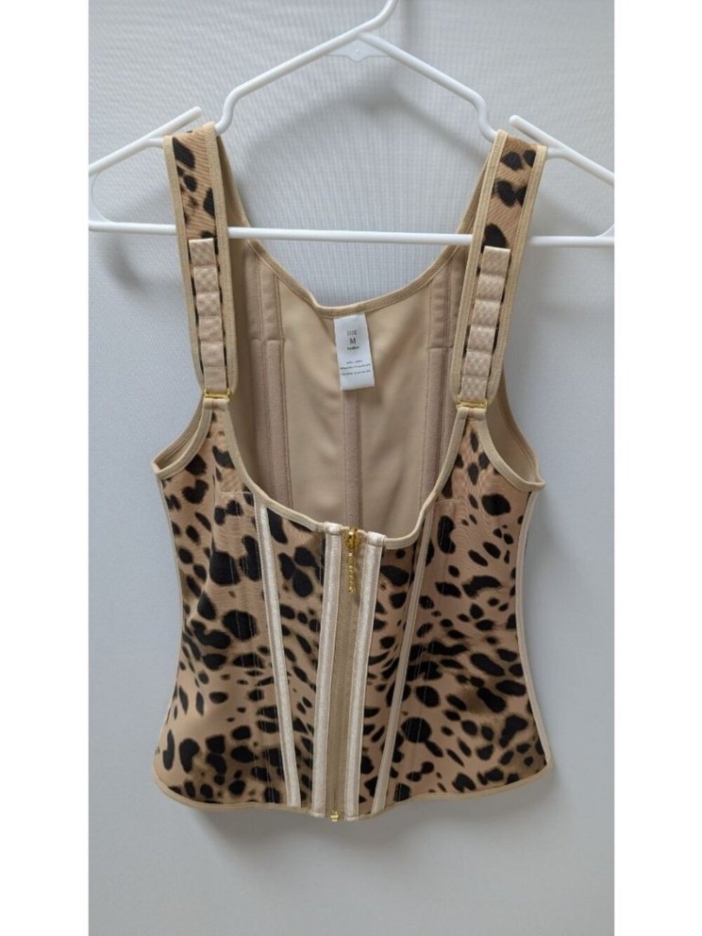 Tan/Brown Animal Print Double-Layer Corset